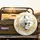 Adult & Pup White Wolves Blue Eyes Gold Leaf Accents - Wildlife Lover Gift Spare Tire Cover - 2