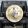 Adult & Pup White Wolves Blue Eyes Gold Leaf Accents - Wildlife Lover Gift Spare Tire Cover - 1