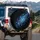 Dynamic Flurry Iridescent Butterfly Cluster Deep Black Void - Wildlife Lover Gift Spare Tire Cover - 3