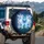 Luminous Crystal Butterfly Sapphire Gem White Daisy Flowers - Everyday Home Decor Gift Spare Tire Cover - 3