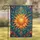 Radiant Sun Swirling Leafy Botanicals Cosmic Garden - Psychedelic Bohemian Home Decor Gift Garden Flag - 1