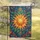 Radiant Sun Swirling Leafy Botanicals Cosmic Garden - Psychedelic Bohemian Home Decor Gift Garden Flag - 5