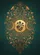 Ornate Golden Full Moon Crescent Botanical Flowers - Everyday Home Decor Gift Garden Flag - 6