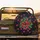 Ripe Red Cherries Green Leaves Brown Stems Midnight Blue - Cherry Lover Gift Spare Tire Cover - 2