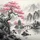 Cherry Blossom Pagoda Misty Mountain Lake - Outdoor Lifestyle Gift Spare Tire Cover - 6