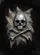 Silver Skull Crossbones Jolly Roger - Pirate Lore Home Decor Gift for Adventurers Garden Flag - 6