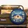 Blue Dolphins Heart White Flowers Golden Horizon - Wildlife Ocean Lover Gift Spare Tire Cover - 2