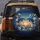 Blue Dolphins Heart White Flowers Golden Horizon - Wildlife Ocean Lover Gift Spare Tire Cover - 5