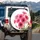Lush Pink Gerbera Daisies Floral Home Decor Gift for Flower Lovers Spare Tire Cover - 3