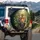 Powerful Bengal Tiger Head Lush Jungle Foliage - Dappled Sunlight Wildlife Lover Gift Spare Tire Cover - 3
