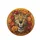 Realistic Leopard Orange Red Floral Tendrils - Wildlife Lover Gift Spare Tire Cover - 4