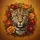 Realistic Leopard Orange Red Floral Tendrils - Wildlife Lover Gift Spare Tire Cover - 6