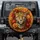 Realistic Leopard Orange Red Floral Tendrils - Wildlife Lover Gift Spare Tire Cover - 1