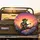 Vibrant Sunset Green Frog Cowboy Guitar Tree Branch - Wildlife Lover Gift Spare Tire Cover - 2
