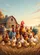 Rooster Hens Chicks Barn Golden Grass Farm Scene - Farmhouse Decor Gift for Chicken Lovers Garden Flag - 6