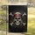Weathered Human Skull Crossbones Red Bandana Emblem - Gritty Rebel Dark Decor Gift Garden Flag - 5