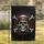Weathered Human Skull Crossbones Red Bandana Emblem - Gritty Rebel Dark Decor Gift Garden Flag - 1