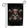 Weathered Human Skull Crossbones Red Bandana Emblem - Gritty Rebel Dark Decor Gift Garden Flag - 3