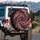Swirling Vortex Paint Flow Crimson White Black - Car Accessory Gift Spare Tire Cover - 3