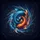 Azure Orange Koi Fish Yin Yang Swirling Water Abyss - Travel Essentials Spare Tire Cover - 6