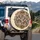 Boho Folk Art Animal Paw Prints Tribal Floral Decor - Home Decor Gift for Pet Lover Spare Tire Cover - 3