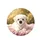 Fluffy Maltese Puppy Soft Pink Blanket Golden Green Natural Outdoor Scene Dog Lover Gift Spare Tire Cover - 4