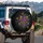 Ornate Shimmering Gold Purple Green Glitter Fleur de Lis - Luxury Home Decor Gift Spare Tire Cover - 3