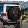 Fierce Fiery Dragon Eyes Dark Scaly Spiked Face - Outdoor Vehicle Accessory Gift Spare Tire Cover - 3