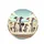 Realistic Greyhound Dogs Beach Scene - Coastal Travel Gift for Dog Owners Spare Tire Cover - 4