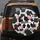 Black White Cowhide Pink Hearts Moo - Farmhouse Decor Gift for Cow Lover Spare Tire Cover - 5