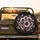Pink Sunflowers Dark Butterflies Black Shadowy Botanical Garden - Home Decor Gift Spare Tire Cover - 2
