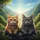 Orange Tabby Grey British Shorthair Cats with Glasses - Cat Lover Gift Spare Tire Cover - 6