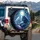 White & Indigo Wolves Enchanted Night Forest Full Moon - Wildlife Lover Gift Spare Tire Cover - 3