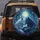 White & Indigo Wolves Enchanted Night Forest Full Moon - Wildlife Lover Gift Spare Tire Cover - 5