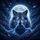 Snarling Wolf Blue Lightning Glowing Eyes Full Moon Dark Cosmic Night Sky - Wildlife Lover Gift Spare Tire Cover - 6