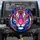 Tiger Face Emerald Green Eyes Orange Purple Fur Pink Nose - Wildlife Lover Gift Spare Tire Cover - 1