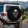 Distressed Grunge Skull Skeletal Hands Rock Gesture Lightning - Music Fan Gift Spare Tire Cover - 3