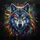 Majestic Powerful Wolf Head Red Yellow Eye Gaze Wildlife Lover Gift Spare Tire Cover - 6