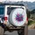 Turbulent Liquid Paint Explosion Swirls Droplets Tendrils - Home Decor Gift Spare Tire Cover - 3