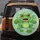 Waving Cartoon Frog Orange Eyes Pink Tongue Lily Pads Aquatic Garden - Nature Wildlife Gift Spare Tire Cover - 5