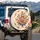 Blooming Flowers Winding Leaf Branches Outdoor Travel Accessory for Adventure Lovers Spare Tire Cover - 3