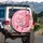 Pink Cowboy Hat Boot Disco Ball Stars Western - Cowgirl Style Accessory Gift Spare Tire Cover - 3