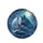 White Blue Wolves Intertwined Fantasy Foliage Full Moon Enchanted Forest Wildlife Gift Spare Tire Cover - 4