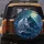 White Blue Wolves Intertwined Fantasy Foliage Full Moon Enchanted Forest Wildlife Gift Spare Tire Cover - 5