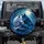 White Blue Wolves Intertwined Fantasy Foliage Full Moon Enchanted Forest Wildlife Gift Spare Tire Cover - 1