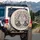 Foxes Nose-to-Nose Bushy Tail Floral Vines Home Decor for Wildlife Lovers Spare Tire Cover - 3