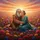 Embracing Couple Wildflower Field Sunset - Anniversary Gift for Grandparents Spare Tire Cover - 6
