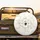 White Flowers Golden Yellow Centers Tan Leaves Branches - Everyday Vehicle Accessory Spare Tire Cover - 2