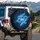 Luminous Blue Butterflies - Vehicle Decor Gift for Butterfly Lover Spare Tire Cover - 3