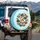 Angelfish Butterflyfish Parrotfish School Shallow Sunlit Reef - Ocean Life Lover Gift Spare Tire Cover - 3